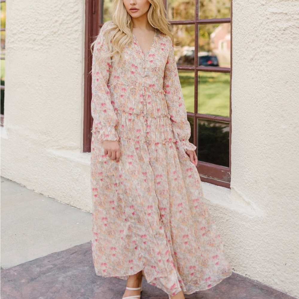 Zoey Floral Button Down Dress Tink & Posh